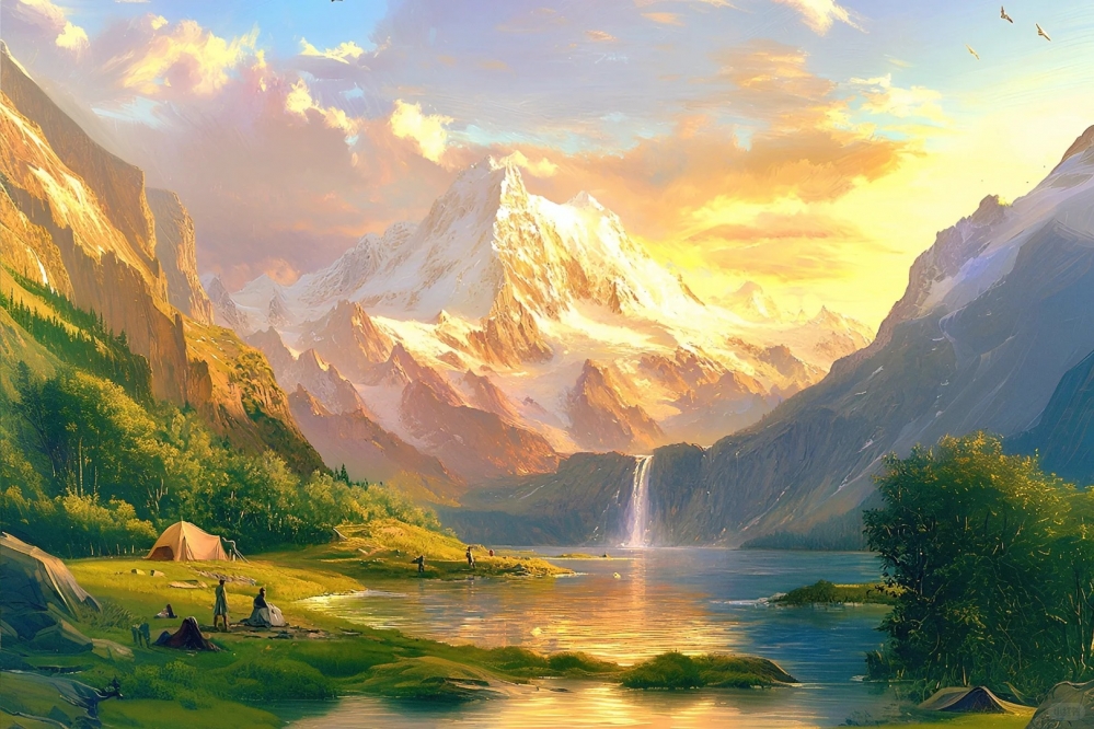 Cyber Gallery：《夕阳山下》｜MJ_1_想养美短的贝儿_来自小红书网页版.jpg