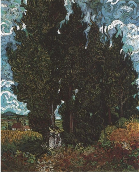 《丝柏和两个女人》Cypresses and Two Women